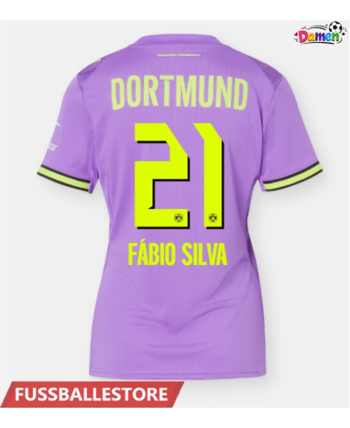 Günstige Borussia Dortmund Fabio Silva #21 3rd trikot Damen 2026-27 Kurzarm